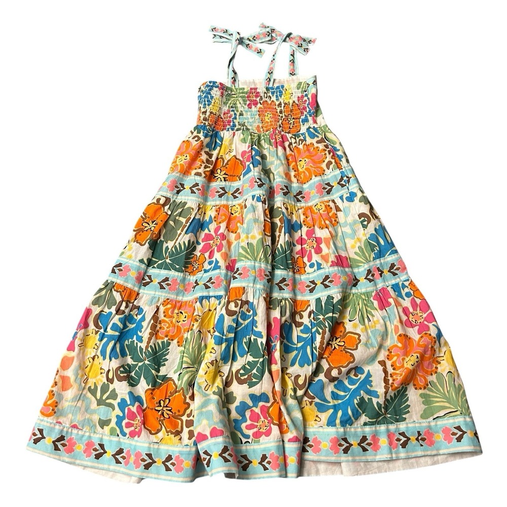 Beach Riot Girls Floral Maxi Dress in White, Green, Blue, Pink, Yellow, Orange - Picture 6 of 9